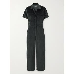 RIVET UTILITY NWT WORKER SHORT SLEEVE Knit Corduroy Jumpsuit // XS